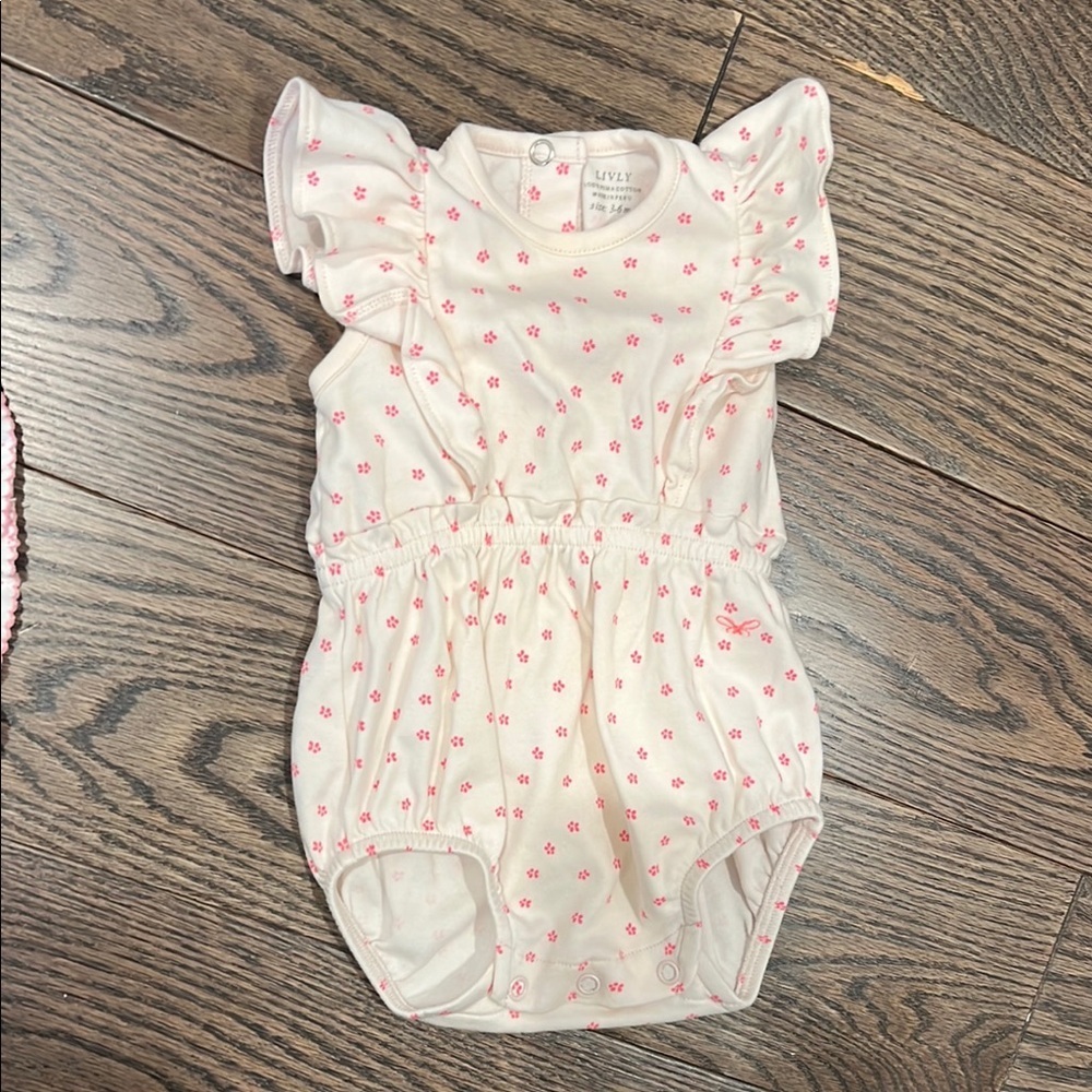 Livly Pink Floral Baby Romper